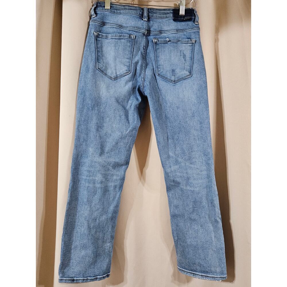 Women's Straight Leg Jeans - Blue - Picture 2 of 9